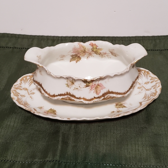Haviland Limoges Schleiger Gravy Boat Fall Leaves - Picture 2 of 10